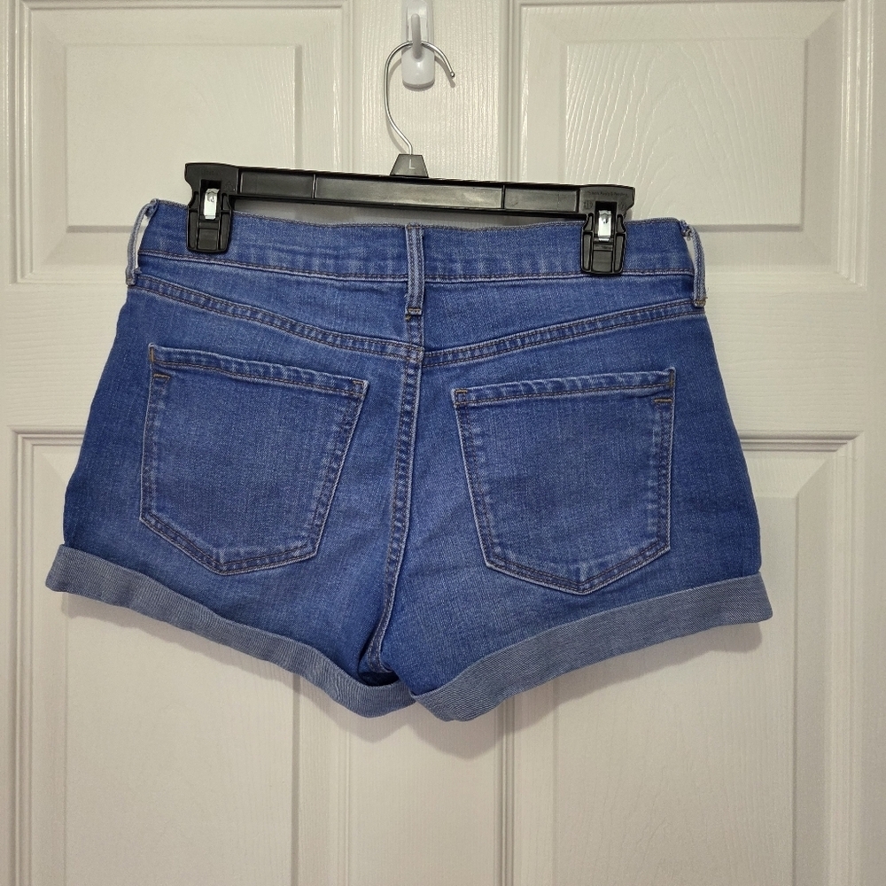 Old Navy Boyfriend Blue Denim Shorts Size 4 - Picture 2 of 5